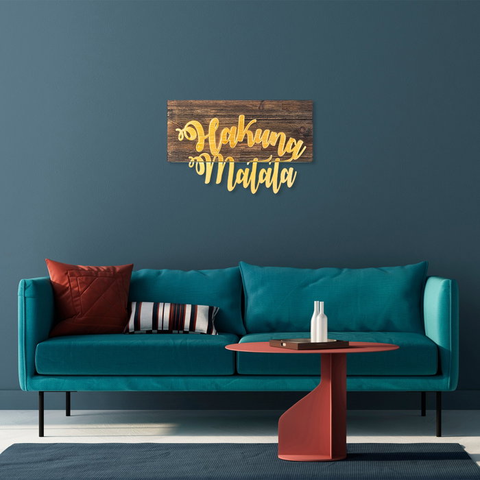 Wallity Hakuna Matata Metal Decor - Gold Wallity Hakuna Matata Metal Decor - Gold